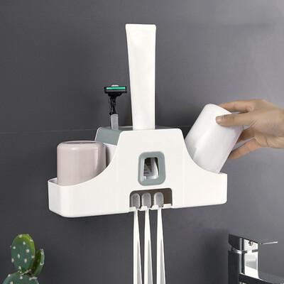Greensen No Drilling Wall-mounted Toothpaste Toothbrush Rinsing Cup Organizer Auto Squeezer Toothbrush Organizer
Greensen No Drilling Wall-mounted Toothpaste Toothbrush Rinsing Cup Organizer Auto Squeezer Toothbrush Organizer
