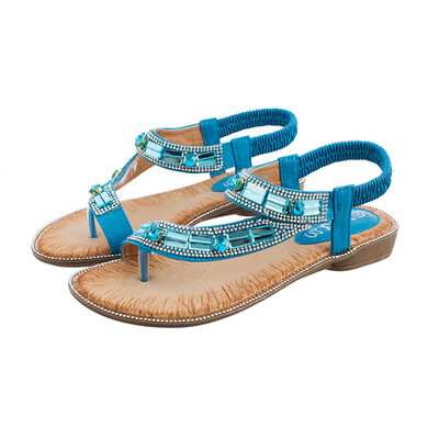 Rose Womens Ladies Bohemian Toepost Crystal Elastic Band Beach Sandals Roman Shoes
Rose Womens Ladies Bohemian Toepost Crystal Elastic Band Beach Sandals Roman Shoes