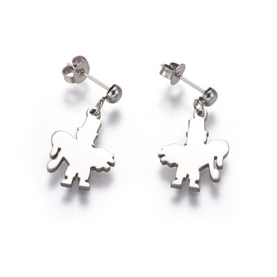 304 Stainless Steel Dangle Stud Earrings with Ear Nuts Dancer Stainless Steel Color 27mm Pin 08mm
304 Stainless Steel Dangle Stud Earrings with Ear Nuts Dancer Stainless Steel Color 27mm Pin 08mm