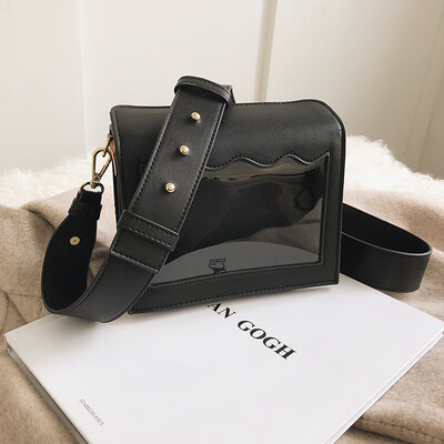 Qiao Bani 2019 new Korean chic fashion simple solid color transparent flip bag trend single shoulder diagonal handbag
Qiao Bani 2019 new Korean chic fashion simple solid color transparent flip bag trend single shoulder diagonal handbag