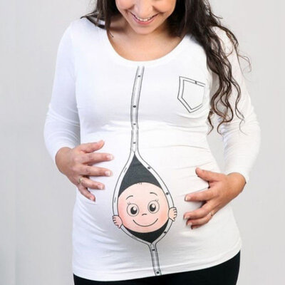 Pregnant Maternity T Shirts Casual Pregnancy Maternity Clothes with Baby Peeking Out Funny Shirts
Pregnant Maternity T Shirts Casual Pregnancy Maternity Clothes with Baby Peeking Out Funny Shirts