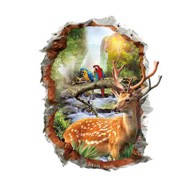 50x70CM Hole Design Landscape Scenery Bird Deer Pattern 3D Wall Stickers Removable PVC Wall Decal Tattoo
50x70CM Hole Design Landscape Scenery Bird Deer Pattern 3D Wall Stickers Removable PVC Wall Decal Tattoo