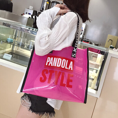 Korean version of the big bag female 2019 new tide transparent handbag fashion wild letter large capacity single shoulder tote bag
Korean version of the big bag female 2019 new tide transparent handbag fashion wild letter large capacity single shoulder tote bag