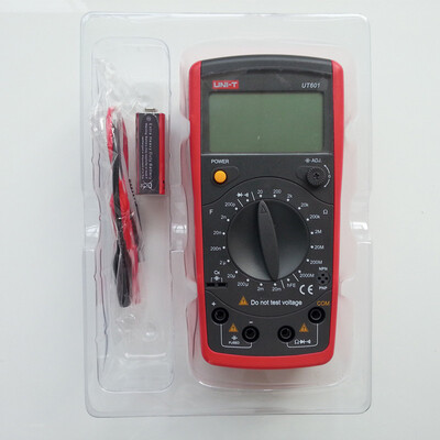 UNI-T UT601 Inductive Capacitance Meter Resistor Capacitor Diode Transistor Test On-Off Beep Low Voltage Display 
UNI-T UT601 Inductive Capacitance Meter Resistor Capacitor Diode Transistor Test On-Off Beep Low Voltage Display