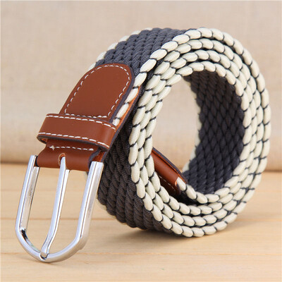 New elastic force weaving Unisex belt fashion stripe canvas Alloy pin buckle Men belt casual simple Men&Women cowboy belt
New elastic force weaving Unisex belt fashion stripe canvas Alloy pin buckle Men belt casual simple Men&Women cowboy belt
