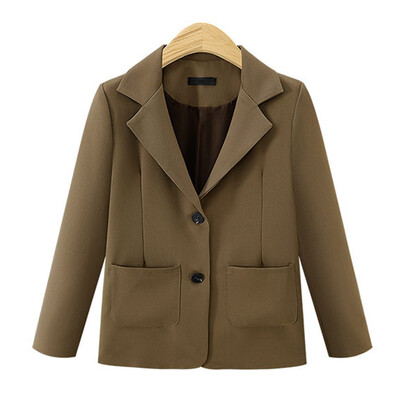 Tailored Women Fashion Autumn Loose Solid Color Jacket Ladies Office Wear Coat Blouse
Tailored Women Fashion Autumn Loose Solid Color Jacket Ladies Office Wear Coat Blouse