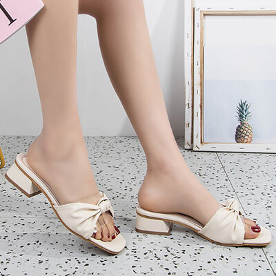 Rose Half-Slip Thick Heel With Summer Bow Open-Toe Slippers Fish Mouth Women Sandals
Rose Half-Slip Thick Heel With Summer Bow Open-Toe Slippers Fish Mouth Women Sandals