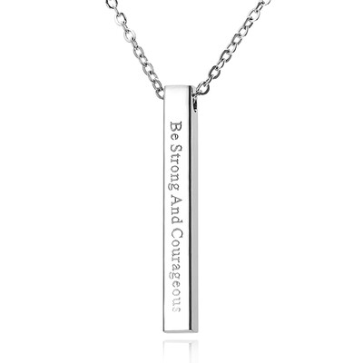 Custom Personalized Vertical Bar Necklace Four Sides Engraved Date Name Pendant Necklace for Women Men Birthday Anniversary Gift
Custom Personalized Vertical Bar Necklace Four Sides Engraved Date Name Pendant Necklace for Women Men Birthday Anniversary Gift