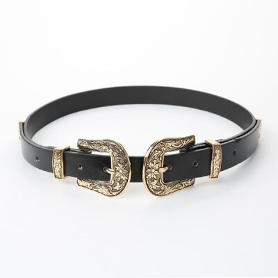 New Fashion Women Leather Waist Belt Metal Vintage Slim Double Buckle Waistband Waist Strap
New Fashion Women Leather Waist Belt Metal Vintage Slim Double Buckle Waistband Waist Strap