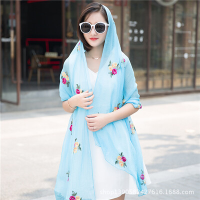 Factory direct new national wind scarf simulation silk scarf summer thin embroidered silk scarf sunscreen shawl wholesale
Factory direct new national wind scarf simulation silk scarf summer thin embroidered silk scarf sunscreen shawl wholesale