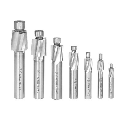 KKmoon 7pcsset Counterbore Set M3-M12 High Quality High-speed Steel 4 Flutes Straight Shank Counterbore End Mills
KKmoon 7pcsset Counterbore Set M3-M12 High Quality High-speed Steel 4 Flutes Straight Shank Counterbore End Mills