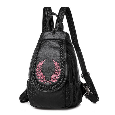Dual shoulder bag women canvas national style small backpack Mini Korean version Baitao PU soft leather embroidery bag breast bag
Dual shoulder bag women canvas national style small backpack Mini Korean version Baitao PU soft leather embroidery bag breast bag