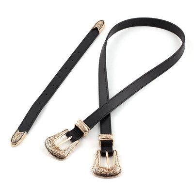 New vintage female three-piece belt Metal Leather Double Buckle Fashion Waistband New Hot Belts for Women Luxury Designer Brand
New vintage female three-piece belt Metal Leather Double Buckle Fashion Waistband New Hot Belts for Women Luxury Designer Brand