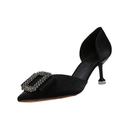 C Baotou Sandals High heels Spring&Summer Tip Hollow Single Shoes Fashion Water Drill Button Medium heel Cat heel Womens Shoe
C Baotou Sandals High heels Spring&Summer Tip Hollow Single Shoes Fashion Water Drill Button Medium heel Cat heel Womens Shoe