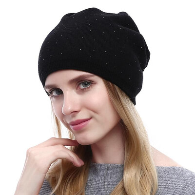 Women Knitted Beanies Hat Rhinestones Ribbed Autumn Winter Baggy Cap Warm Skullies Headwear
Women Knitted Beanies Hat Rhinestones Ribbed Autumn Winter Baggy Cap Warm Skullies Headwear