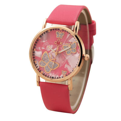 Fashion Color butterfly Womens watch Simple Temperament Beautiful Ladies WristWatch Unisex Business Stainless Steel clock D
Fashion Color butterfly Womens watch Simple Temperament Beautiful Ladies WristWatch Unisex Business Stainless Steel clock D