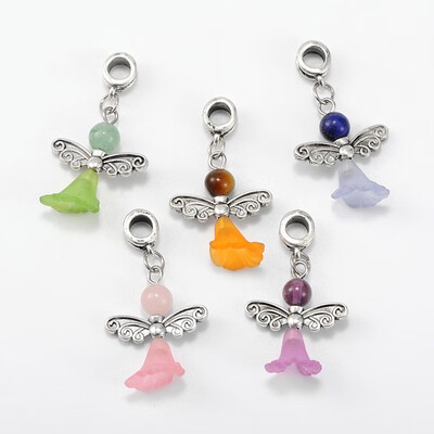 Lovely Wedding Dress Angel Alloy European Dangle Large Hole Pendants with Mixed Stone Beads&Transparent Acrylic Beads 38mm
Lovely Wedding Dress Angel Alloy European Dangle Large Hole Pendants with Mixed Stone Beads&Transparent Acrylic Beads 38mm