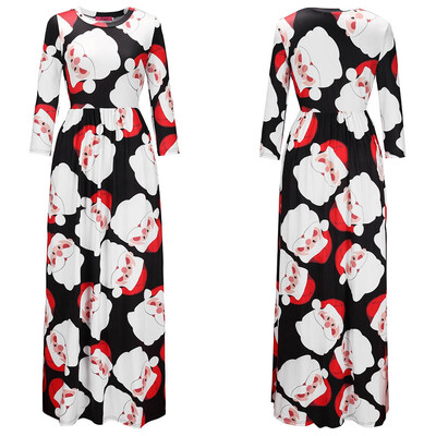 BOFUTE New Europe America Womens Clothing O-Neck Printing Skirt Christmas Clothing Long Sleeve Dress 1199
BOFUTE New Europe America Womens Clothing O-Neck Printing Skirt Christmas Clothing Long Sleeve Dress 1199