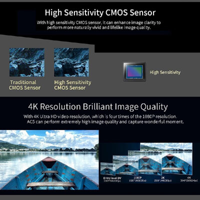 Andoer AC5 4K UHD 24MP Digital Video Camera Camcorder Recorder DV 31 Inch IPS Touchscreen 12X Optical Zoom Time-Lapse Face Detect
Andoer AC5 4K UHD 24MP Digital Video Camera Camcorder Recorder DV 31 Inch IPS Touchscreen 12X Optical Zoom Time-Lapse Face Detect