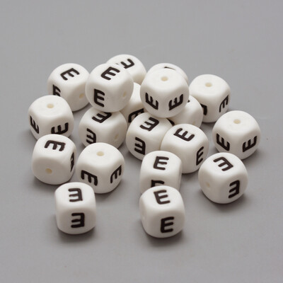 Food Grade Environmental Silicone Beads Chewing Beads For Teethers DIY Nursing Necklaces Making Letter Style Cube White 12x1
Food Grade Environmental Silicone Beads Chewing Beads For Teethers DIY Nursing Necklaces Making Letter Style Cube White 12x1