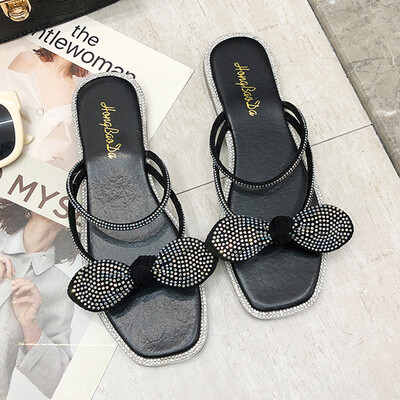 Korean version of womens shoes in summer diamond bow flat-bottomed fairy wind fashion sandals worn by women
Korean version of womens shoes in summer diamond bow flat-bottomed fairy wind fashion sandals worn by women