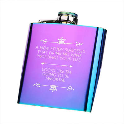 1PC Portable Hip Flask Gold Plated Gradient Color Rainbow Colored Stainless Steel Flask Screw Cap Whiskey Wine Bottle
1PC Portable Hip Flask Gold Plated Gradient Color Rainbow Colored Stainless Steel Flask Screw Cap Whiskey Wine Bottle