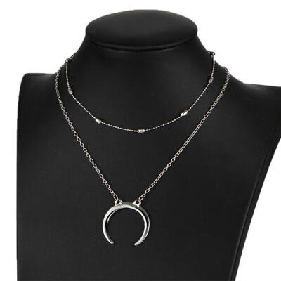 2017 new jewelry fashion simple double-layer copper beads necklace moon pendant multi-storey necklace
2017 new jewelry fashion simple double-layer copper beads necklace moon pendant multi-storey necklace