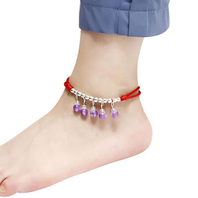 Boho Red Thread Anklet Bracelet Silver Color Beads Foot Bracelet Chain String Halhal Anklet on the Leg Jewelry For Women Braclet
Boho Red Thread Anklet Bracelet Silver Color Beads Foot Bracelet Chain String Halhal Anklet on the Leg Jewelry For Women Braclet