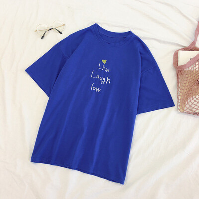 Halajuku Women Embroidered Letters Tshirts Summer Loose Round Collar Tee Tops Short Sleeve Casual Simple T-Shirt Women
Halajuku Women Embroidered Letters Tshirts Summer Loose Round Collar Tee Tops Short Sleeve Casual Simple T-Shirt Women