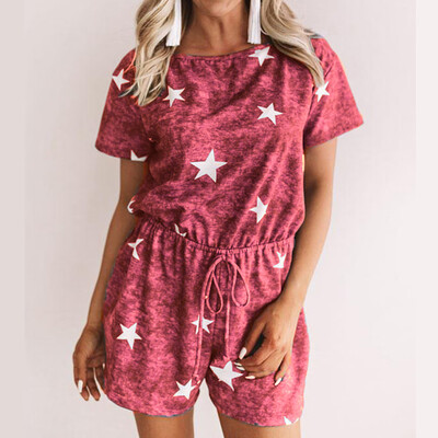 Starmoon Women Fashion Casual Stars Print Short Sleeve Ladies O-Neck Short Jumpsuits
Starmoon Women Fashion Casual Stars Print Short Sleeve Ladies O-Neck Short Jumpsuits