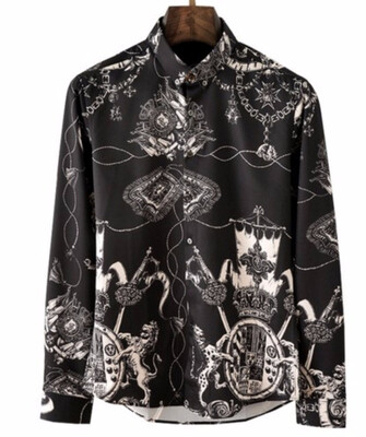 European shirts mens fashion new products mens shirt personality printing smart Lapel long sleeved shirt
European shirts mens fashion new products mens shirt personality printing smart Lapel long sleeved shirt