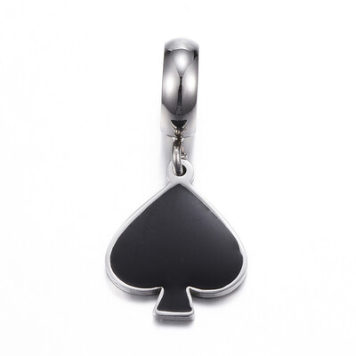 304 Stainless Steel Enamel European Dangle Beads Large Hole Pendants Spade Stainless Steel Color 25mm Hole 5mm
304 Stainless Steel Enamel European Dangle Beads Large Hole Pendants Spade Stainless Steel Color 25mm Hole 5mm