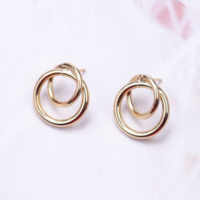 EK712 Ne Fashion Geometric Double Round Stud Earrings For Women Gold Color Statement Earring Party Jewelry Wedding Brincos Punk
EK712 Ne Fashion Geometric Double Round Stud Earrings For Women Gold Color Statement Earring Party Jewelry Wedding Brincos Punk