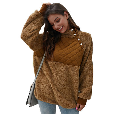 Warm Sweatshirt Women Stylish Personality All-match Sweatshirt Long Sleeve Color-blocked Keep Warm Turtleneck Jacket
Warm Sweatshirt Women Stylish Personality All-match Sweatshirt Long Sleeve Color-blocked Keep Warm Turtleneck Jacket