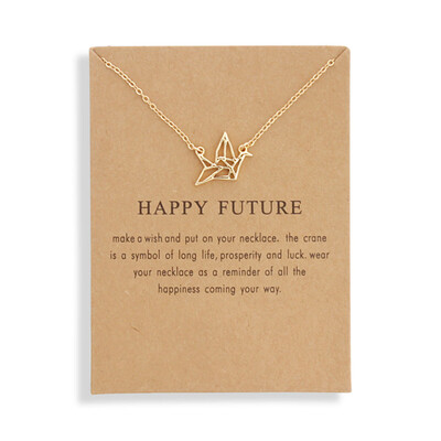 Happy Future Paper Crane Necklace Women Origami Pigeon Pendant Clavicle Chain Statement Choker Necklaces
Happy Future Paper Crane Necklace Women Origami Pigeon Pendant Clavicle Chain Statement Choker Necklaces