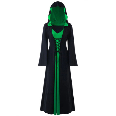 Gobestart Womens Plus Size Halloween Hooded Lace Up Patchwork Long Sleeve Long Dress
Gobestart Womens Plus Size Halloween Hooded Lace Up Patchwork Long Sleeve Long Dress