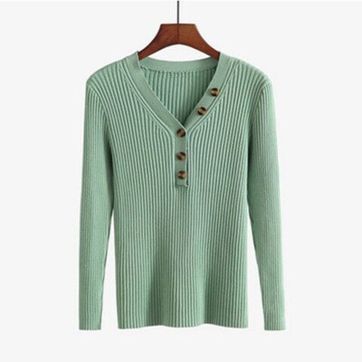 New Fashion Button V-neck Sweater Women Spring Autumn Solid Knitted Pullover Women Slim Soft Jumper Sweater Female Knit Tops
New Fashion Button V-neck Sweater Women Spring Autumn Solid Knitted Pullover Women Slim Soft Jumper Sweater Female Knit Tops