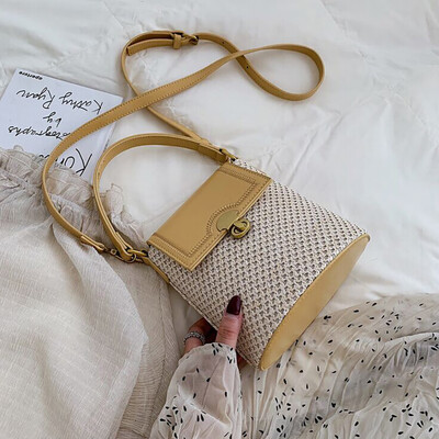 Tailored Women Fashion Summer Beach Wild Bucket Messenger Shoulder Bag Solid Weaving Bag
Tailored Women Fashion Summer Beach Wild Bucket Messenger Shoulder Bag Solid Weaving Bag