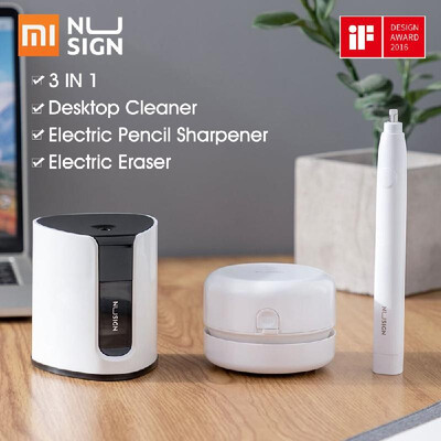 Xiaomi Nusign Electric Stationery Set 3 In 1 Desktop Cleaner Electric Pencil Sharpener Electric Eraser For Office School Students
Xiaomi Nusign Electric Stationery Set 3 In 1 Desktop Cleaner Electric Pencil Sharpener Electric Eraser For Office School Students