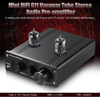 Mini HiFi 6J1 Vacuum Tube Stereo Audio Pre-amplifier Buffer Preamp Aluminum Alloy with Power Adapter
Mini HiFi 6J1 Vacuum Tube Stereo Audio Pre-amplifier Buffer Preamp Aluminum Alloy with Power Adapter