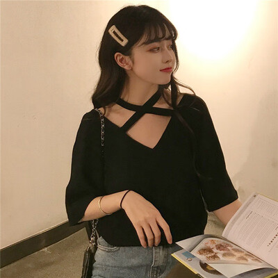 Top Women Crisscross T Shirt Summer Bandage Sexy V Neck Casual Lady Female Brand T Shirt Lady T Shirt Solid Basic
Top Women Crisscross T Shirt Summer Bandage Sexy V Neck Casual Lady Female Brand T Shirt Lady T Shirt Solid Basic