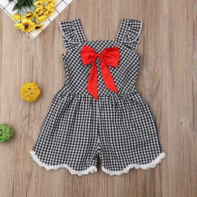 Kids Girl Black Plaid Playsuits Outfits Summer Children Short Suspender Overalls Bowknot Jumpsuits Clothes
Kids Girl Black Plaid Playsuits Outfits Summer Children Short Suspender Overalls Bowknot Jumpsuits Clothes