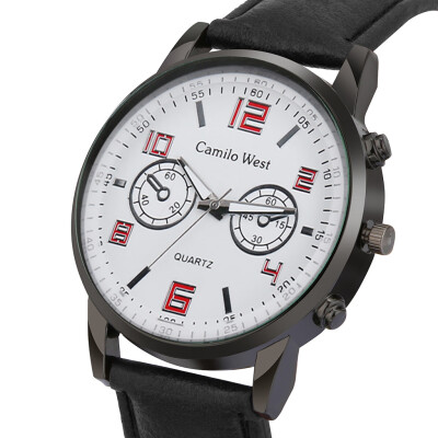 Gobestart Fashion Business Mens Watch Three-eye Dial Casual Leather Belt Quartz Watch
Gobestart Fashion Business Mens Watch Three-eye Dial Casual Leather Belt Quartz Watch