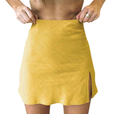 Women New Fashion High Waist Split Short Mini Skirt Summer Sexy Solid Color Back Zipper Fitness Skirt
Women New Fashion High Waist Split Short Mini Skirt Summer Sexy Solid Color Back Zipper Fitness Skirt
