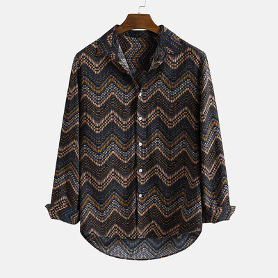 Toponeto Mens Vintage Ethnic Striped Printing Loose Long Sleeve Stand Collar Casual Shirt
Toponeto Mens Vintage Ethnic Striped Printing Loose Long Sleeve Stand Collar Casual Shirt