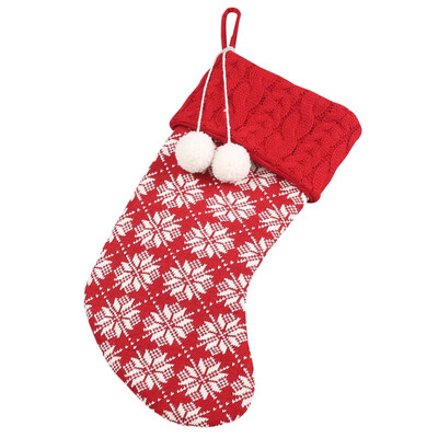 Knitted Christmas Stockings Ornaments Gift Holders With Two Pom-Poms Xmas Tree Fireplace Hanging Seasonal Decorations
Knitted Christmas Stockings Ornaments Gift Holders With Two Pom-Poms Xmas Tree Fireplace Hanging Seasonal Decorations