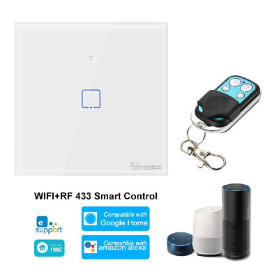 SONOFF T1EU3C-TX 3 Gang Smart WiFi Wall Light Switch 433Mhz Wireless Control RF Remote Controller APPTouch Control Timer EU Stand
SONOFF T1EU3C-TX 3 Gang Smart WiFi Wall Light Switch 433Mhz Wireless Control RF Remote Controller APPTouch Control Timer EU Stand