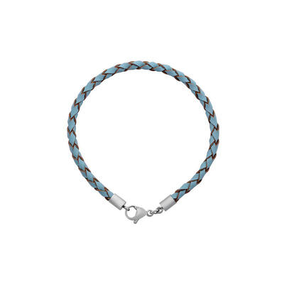 Braided Leather Cord Bracelet Makings with 316 Stainless Steel Lobster Claw Clasps LightSkyBlue 150x3mm
Braided Leather Cord Bracelet Makings with 316 Stainless Steel Lobster Claw Clasps LightSkyBlue 150x3mm