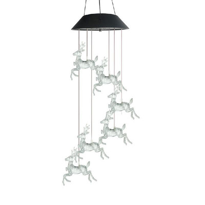 Solar Deer Wind Chimes Color-Changing LED Solar Light Outdoors Powered Waterproof Christmas Deer Wind Chimes for Home Party Night
Solar Deer Wind Chimes Color-Changing LED Solar Light Outdoors Powered Waterproof Christmas Deer Wind Chimes for Home Party Night