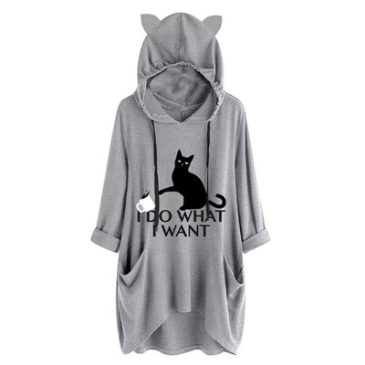 Women Fashion Loose Concise Casual Cartoon Pattern All-match Half Sleeve Hooded Dress
Women Fashion Loose Concise Casual Cartoon Pattern All-match Half Sleeve Hooded Dress